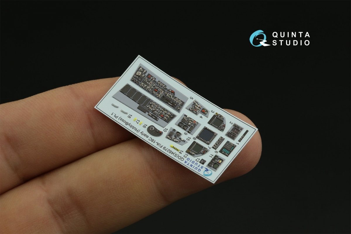 Quinta Studio QDS-48279 F/A-18C early 3D-Printed &amp;amp; coloured Interior on decal paper (HobbyBoss)(Small version) 1/48 – zdjęcie 4