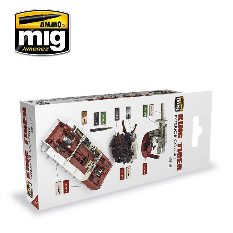 Ammo of Mig Jimenez 7165 KING TIGER INTERIOR COLOR (SPECIAL TAKOM EDITION) VOL.1 6x17ml – zdjęcie 2
