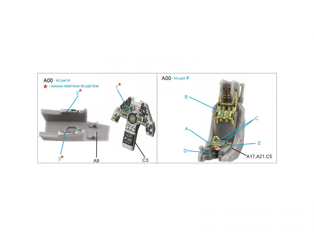Quinta Studio QD72126 AV-8A early 3D-Printed coloured Interior on decal paper (Airfix) 1/72 – zdjęcie 2