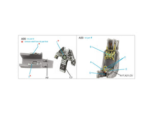 Quinta Studio QD72126 AV-8A early 3D-Printed coloured Interior on decal paper (Airfix) 1/72 – zdjęcie 2