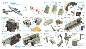 Quinta Studio QD32114 Ju 88A-4 3D-Printed &amp;amp; colored Interior on decal paper (Revell) 1/32 – image 2