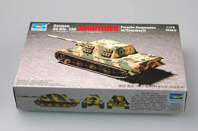 Trumpeter 07294 allemand Sd.Kfz 186 Jagdtiger (équipement Porsche) en Zimme (1/72)  – image 2