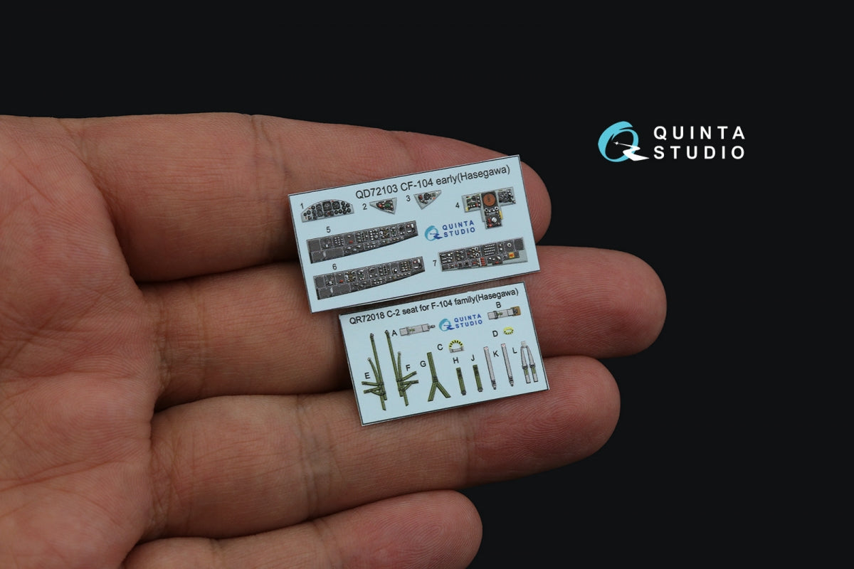 Quinta Studio QD72103 CF-104 early 3D-Printed &amp;amp; coloured Interior on decal paper (Hasegawa) 1/72 – zdjęcie 4