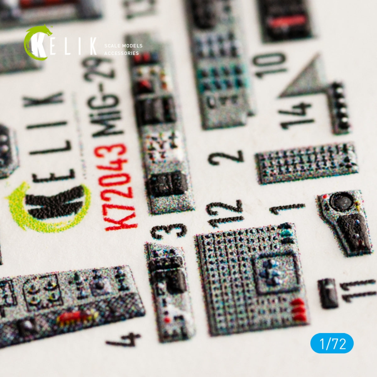 KELIK K72043 MIG-29 FULCRUM-A 9-12 INTERIOR 3D DECALS FOR GWH KIT 1/72 – image 5
