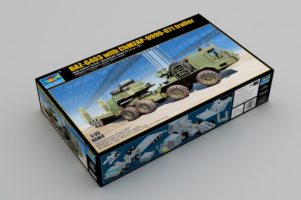 Trumpeter 01086 BAZ-6403 with ChMZAP-9990-071 trailer 1/35 – zdjęcie 2