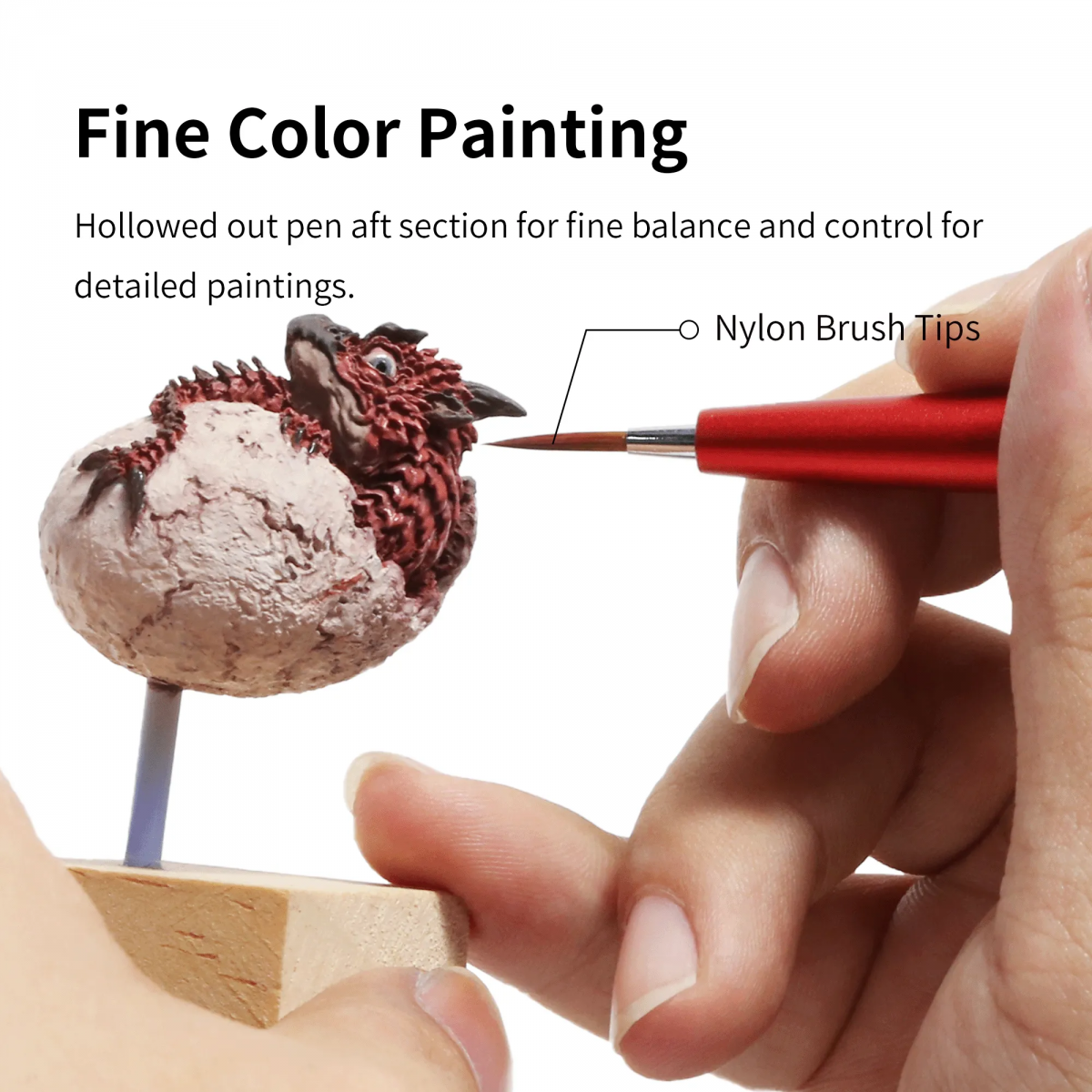 DSPIAE AT-FB03 Fine Brush With Replacable Point Tip - Grey / Precyzyjny pędzel z wymienną końcówką – zdjęcie 5