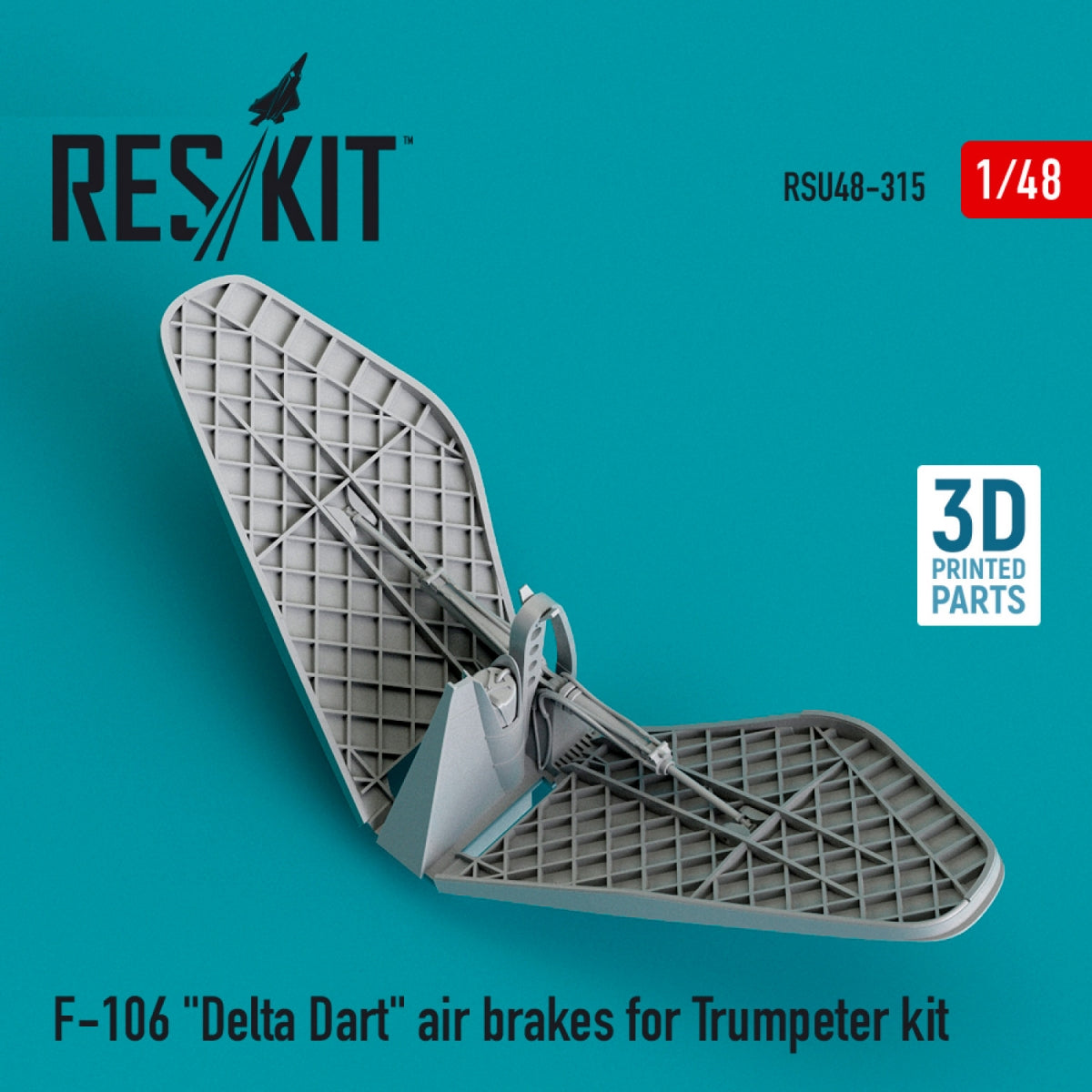 RESKIT RSU48-0315 F-106 &amp;quot;DELTA DART&amp;quot; AIR BRAKES FOR TRUMPETER KIT (3D PRINTED) 1/48