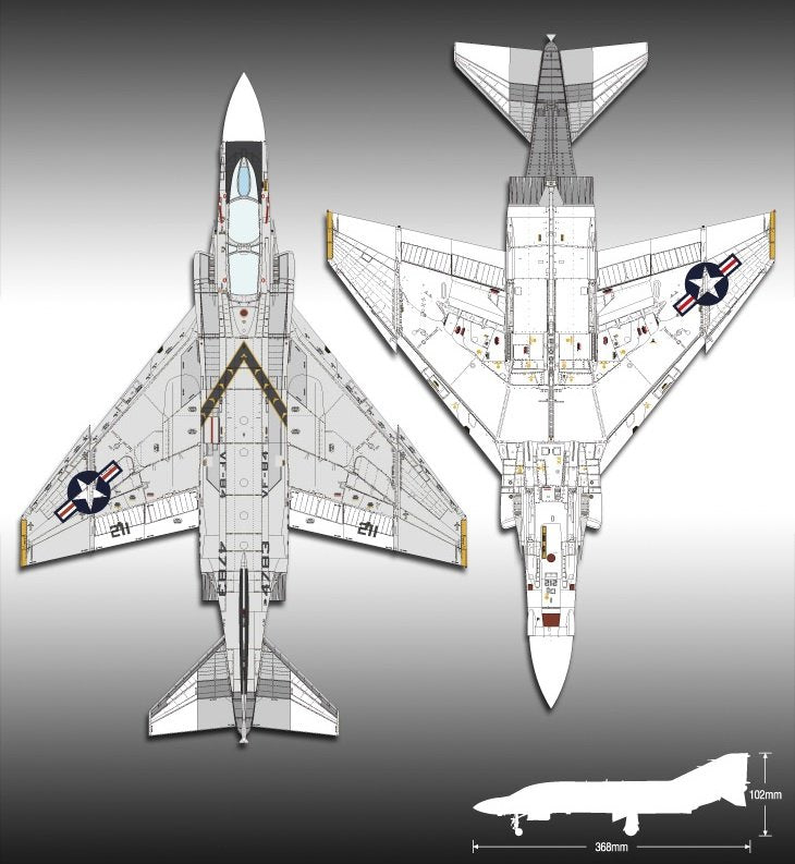 Academy 12305 USN F-4J VF-84 Jolly Rogers 1/48 – immagine 3