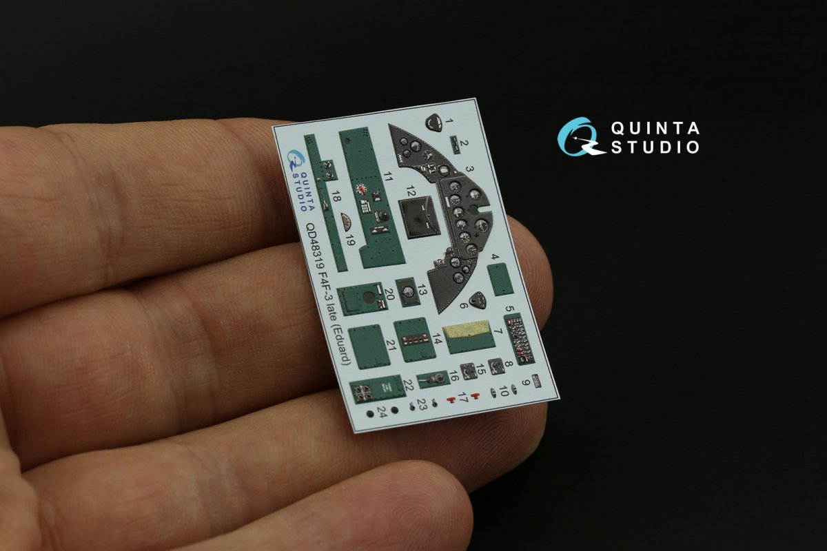 Quinta Studio QD48319 F4F-3 late 3D-Printed &amp;amp; coloured Interior on decal paper (Eduard) 1/48 – zdjęcie 2