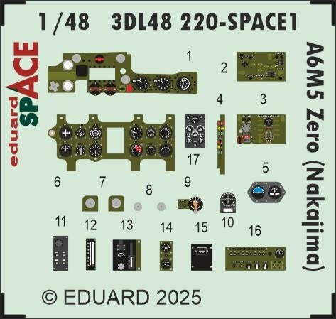 Eduard 3DL48220 A6M5 Zero (Nakajima) SPACE EDUARD 1/48 – zdjęcie 3