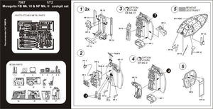 Aires 7067 MOSQUITO FB Mk.VI / NF Mk.II cockpit set 1/72 TAMIYA – zdjęcie 2