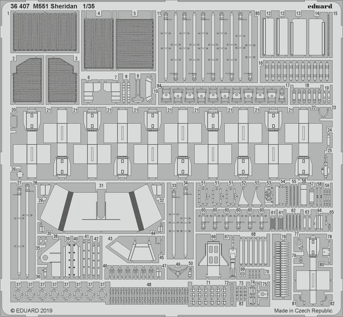 Eduard 36407 M551 Sheridan 1/35 TAMIYA