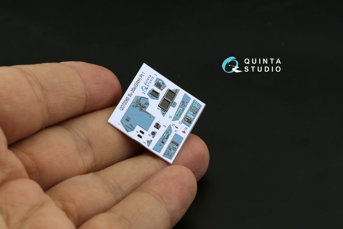 Quinta Studio QD72060 Su-35S 3D-Printed &amp;amp; colored Interior on decal paper (GWH) 1/72 – image 3