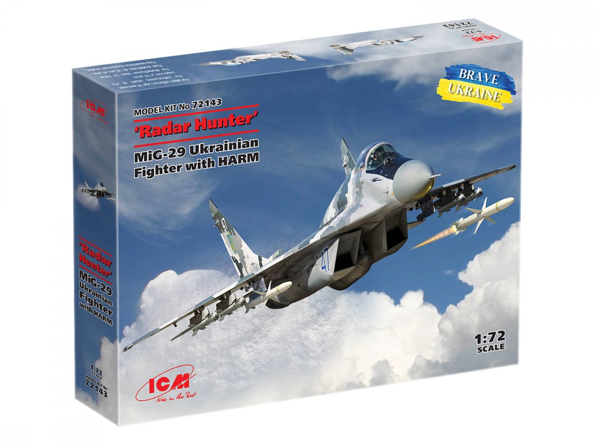 ICM 72143 Radar Hunter MiG-29 “9-13” Ukrainian Fighter with HARM missiles 1/72 – image 2