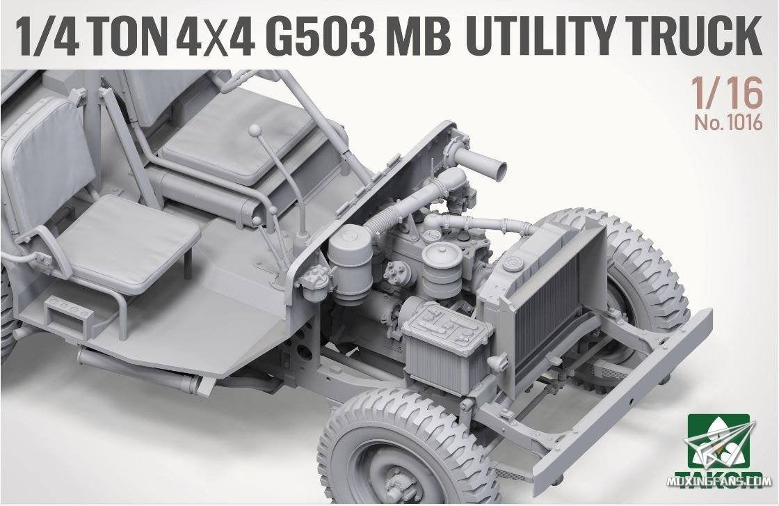 Takom 1016 1/4 ton 4×4 G503 MB Utility Truck ( Jeep Willys ) 1/16 – Bild 2