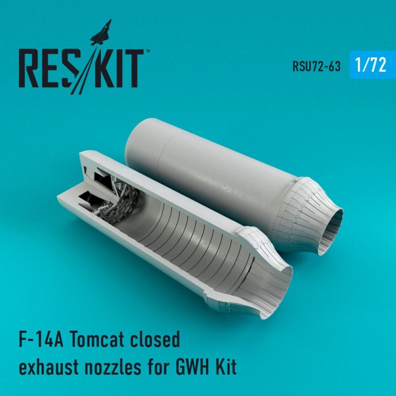 RESKIT RSU72-0063 Buses d'échappement fermées pour F-14A Tomcat, maquette Great Wall Hobby au 1/72
