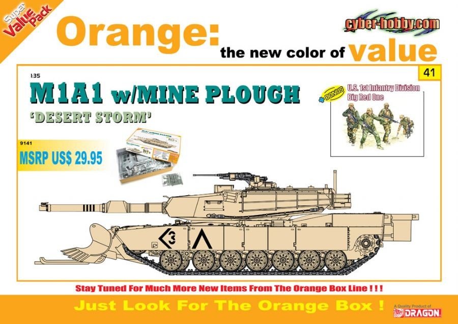 Cyber Hobby 9141 M1A1 w/mine plough &amp;quot;Desert Storm&amp;quot; 1/35