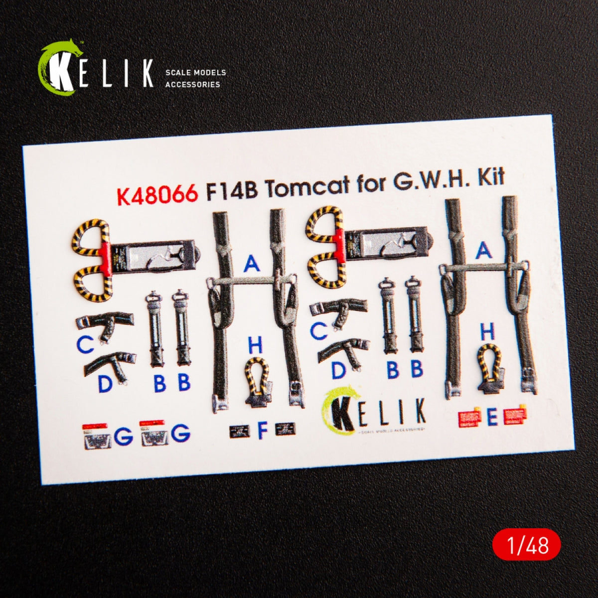 KELIK K48066 F-14B TOMCAT INTERIOR 3D DECALS FOR GWH KIT 1/48 – zdjęcie 2