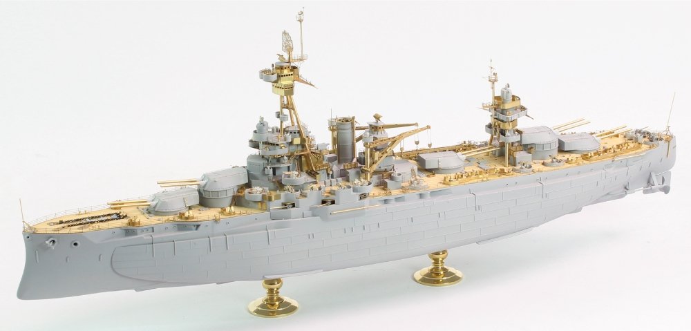 Pontos 35023FN USS BB-34 New York 1944 Detail-up set (w/Teak Tone Deck, Barrels, Resin, PE) – image 2
