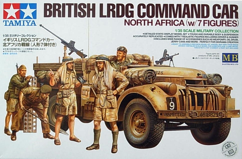 Tamiya 32407 British LRDG Command Car North Africa (w/7 Figures) 1/35