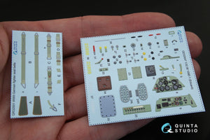 Quinta Studio QD32047 Bf 109E-1 3D-Printed &amp;amp; coloured Interior on decal paper (for Eduard kit) 1/32 – zdjęcie 2
