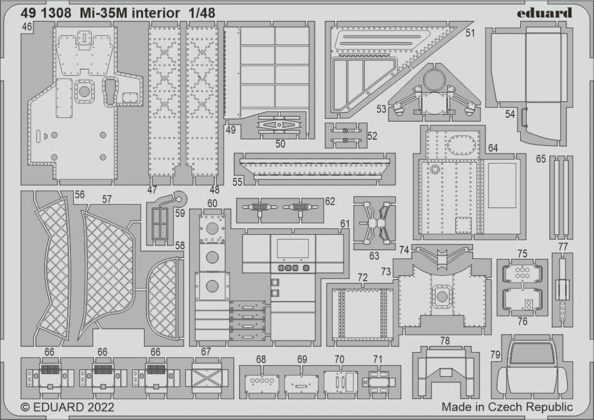 Eduard 491308 Mi-35M interior ZVEZDA 1/48 – image 2