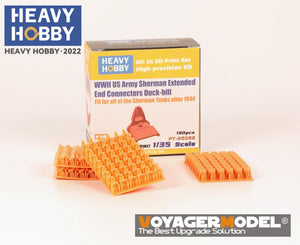 Heavy Hobby PT35055 WWII US Army Sherman Extended End Connectors Duck-bill 1/35 – image 2