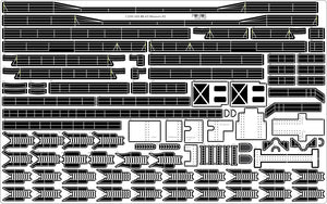 Pontos 23002F1 USS BB-63 Missouri 1945 Detail Up Set (Teak tone stained wooden deck) 1/200 – zdjęcie 6