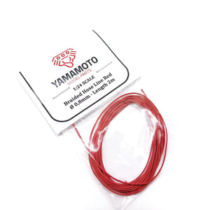 Yamamoto YMPTUN92 Wąż pleciony czerwony 0,8 mm 2m 1/24 – zdjęcie 2