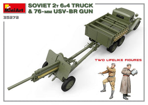 MiniArt 35272 SOVIET 2T 6X4 TRUCK &amp;amp; 76-mm USV-BR GUN 1/35 – immagine 6
