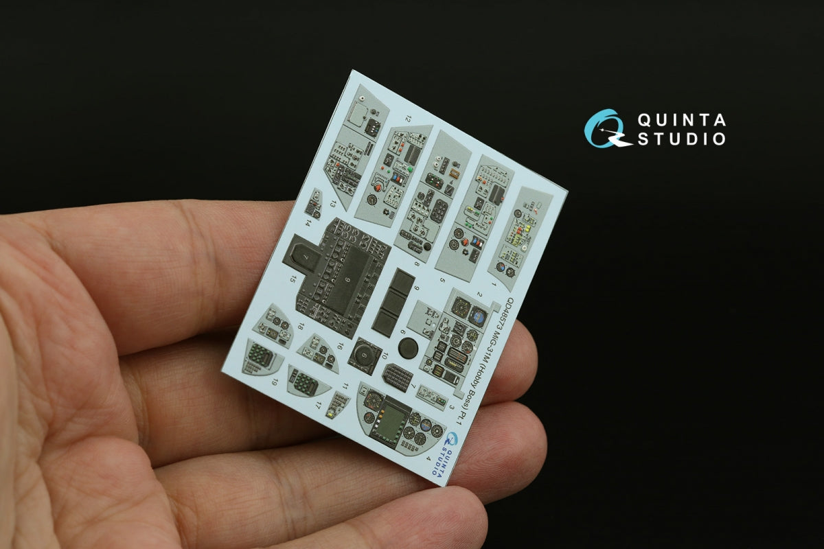 Quinta Studio QD48573 MiG-31M 3D-Printed &amp;amp; colored Interior on decal paper (Hobby Boss) 1/48 – image 4