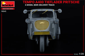MiniArt 38045 TEMPO A400 TIEFLADER PRITSCHE 3-WHEEL BEER DELIVERY TRUCK 1/35 – zdjęcie 18