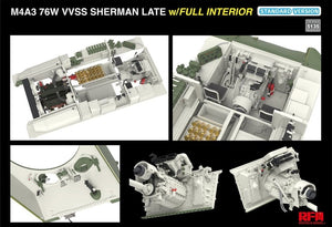 Rye Field Model 5135 M4A3 76W VVSS Sherman Late Standart Version Full Interior 1/35 – zdjęcie 6