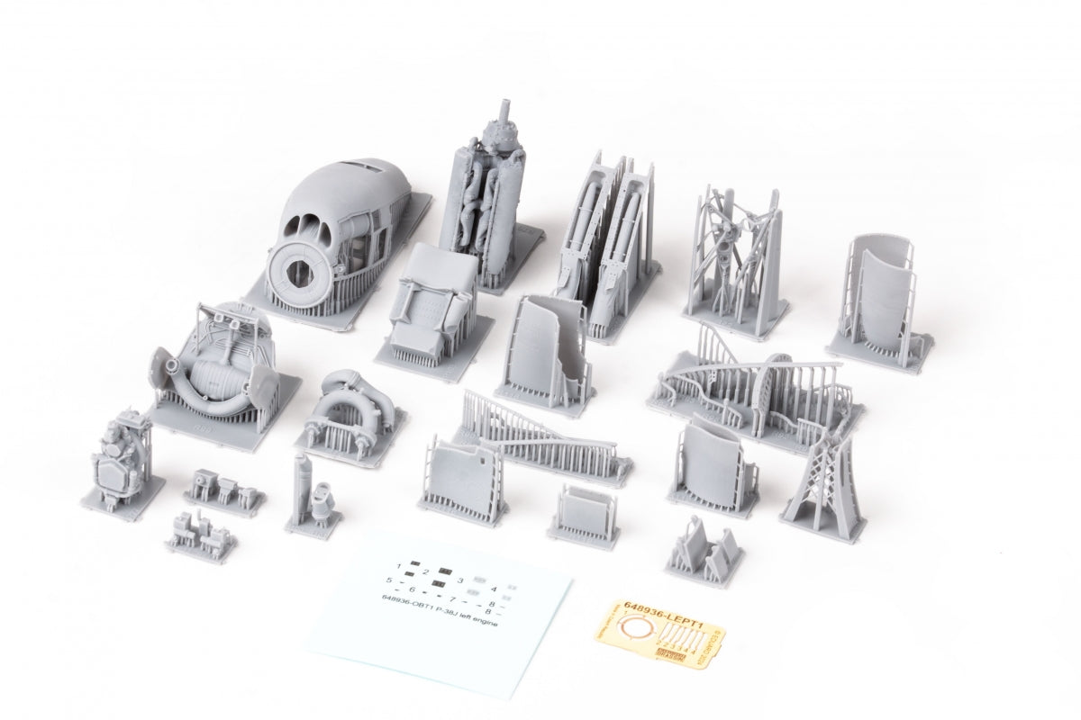 Eduard 648936 P-38J left engine PRINT TAMIYA 1/48 – zdjęcie 3