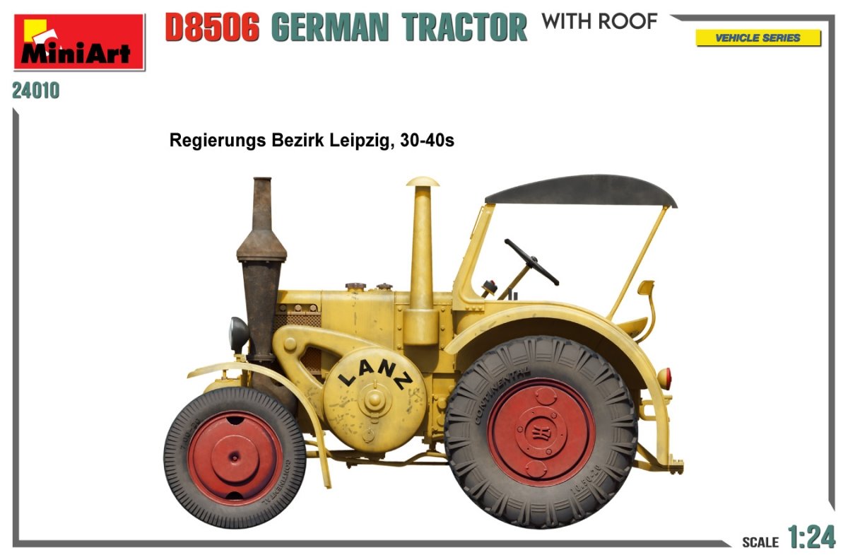 MiniArt 24010 GERMAN TRACTOR D8506 WITH ROOF 1/24 – zdjęcie 4