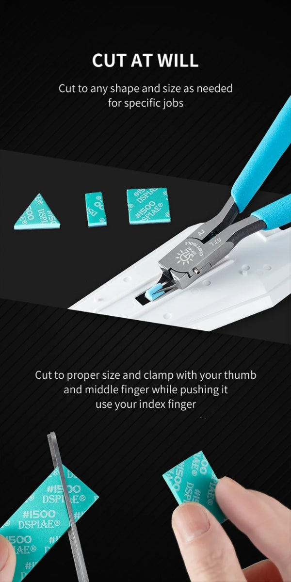 DSPIAE DS3-400 Reusable Abrasive Sponge #400 3mm (5pcs) / Gąbka ścierna wielokrotnego użytku #400 5 szt – zdjęcie 5