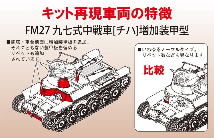 Fine Molds FM27 IJA Main Battle Tank Type 97 Chi-Ha with Additional Armor 1/35 – image 4