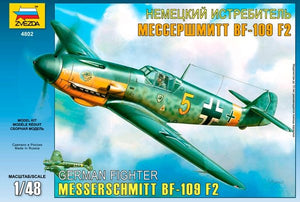 Zvezda 4802 German IIWW fighter Messerschmitt Bf109 F2 1/48