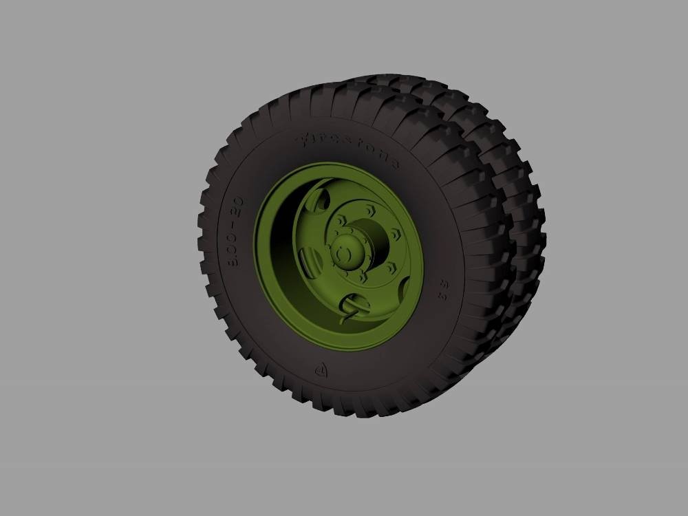 Panzer Art RE35-530 M35&amp;amp;M109 trucks road wheels (Firestone) 1/35 – image 3