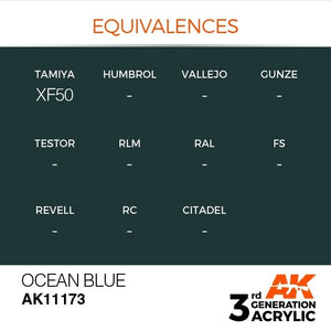 AK Interactive AK11173 OCEAN BLUE – STANDARD 17ml – imagen 3