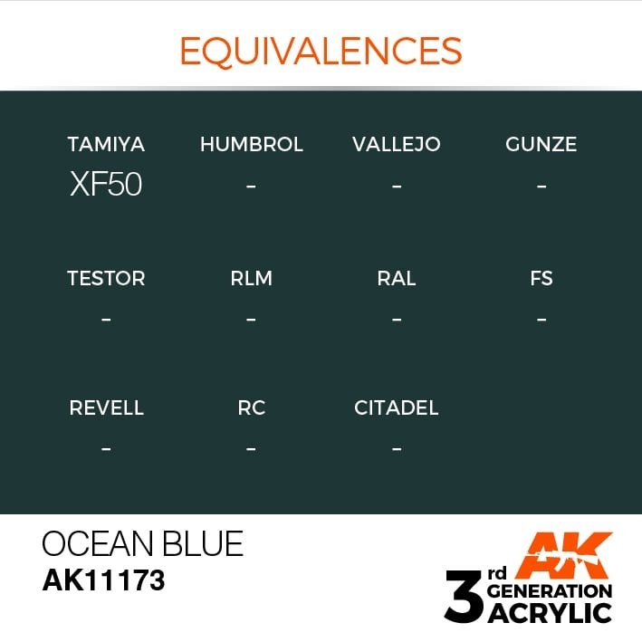 AK Interactive AK11173 OCEAN BLUE – STANDARD 17ml – imagen 3