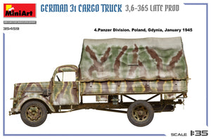 MiniArt 35459 German 3t Cargo Truck 3.5-36s Late Production 1/35 – zdjęcie 12
