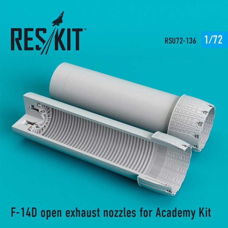 RESKIT RSU72-0136 Buses d'échappement ouvertes pour F-14D Tomcat (échelle 1/72) - Academy