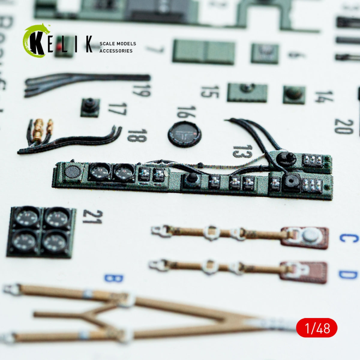 Kelik K48138 Bristol Beaufighter Mk.VI - interior 3D decals for Tamiya kit 1/48