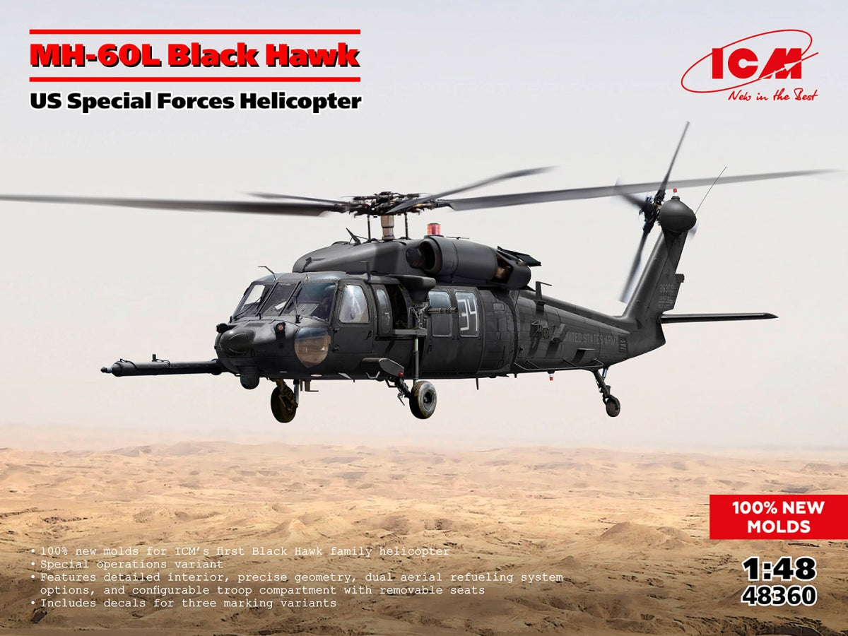 ICM 48360 MH-60L Black Hawk US Special Forces Helicopter 1/48 – image 2