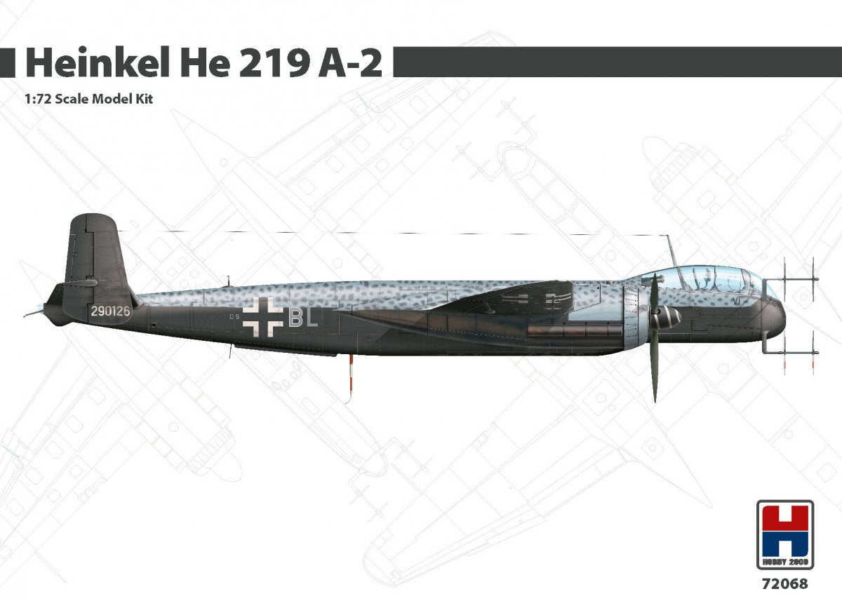 Hobby 2000 72068 Heinkel He 219 A-2 (DRAGON + CARTOGRAPHE + MASQUES) 1/72