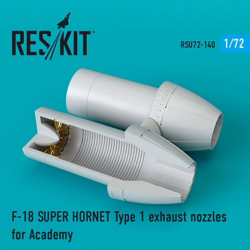 RESKIT RSU72-0140 Buses d'échappement de type 1 pour F-18 Super Hornet (maquette Academy 1/72)