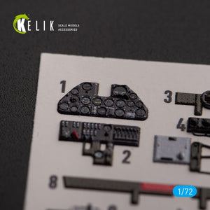 KELIK K72154 P-40K - interior 3D decals for Special Hobby kit 1/72 – zdjęcie 2