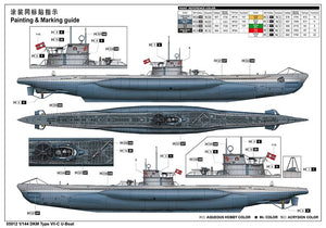 Trumpeter 05912 DKM Type VII-C U-Boat 1/144 – immagine 6