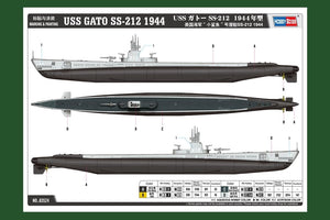 Hobby Boss 83524 US Navy Submarine &amp;quot;Little Shark&amp;quot; SS-212 1944 1/350 – image 4